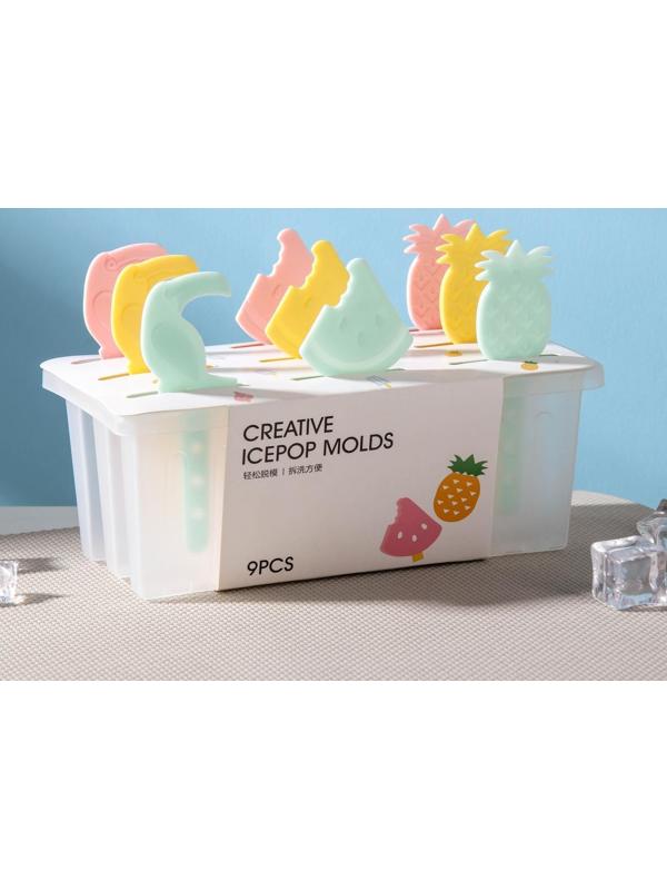Форма для мороженого «Фрукты», 17,5×9×11 см, 9 ячеек, цвет МИКС