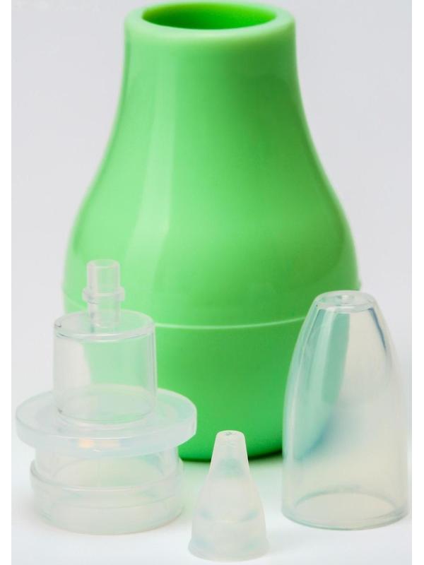 Детский назальный аспиратор, с колпачком, цвет зеленый