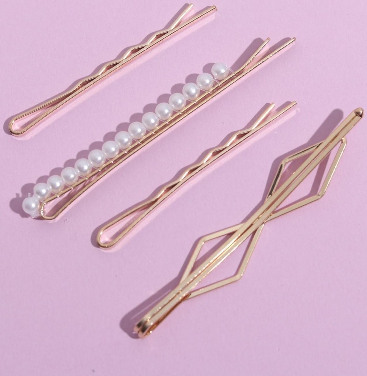 Заколки- невидимки для волос «Украшай мир собой», 4 шт.