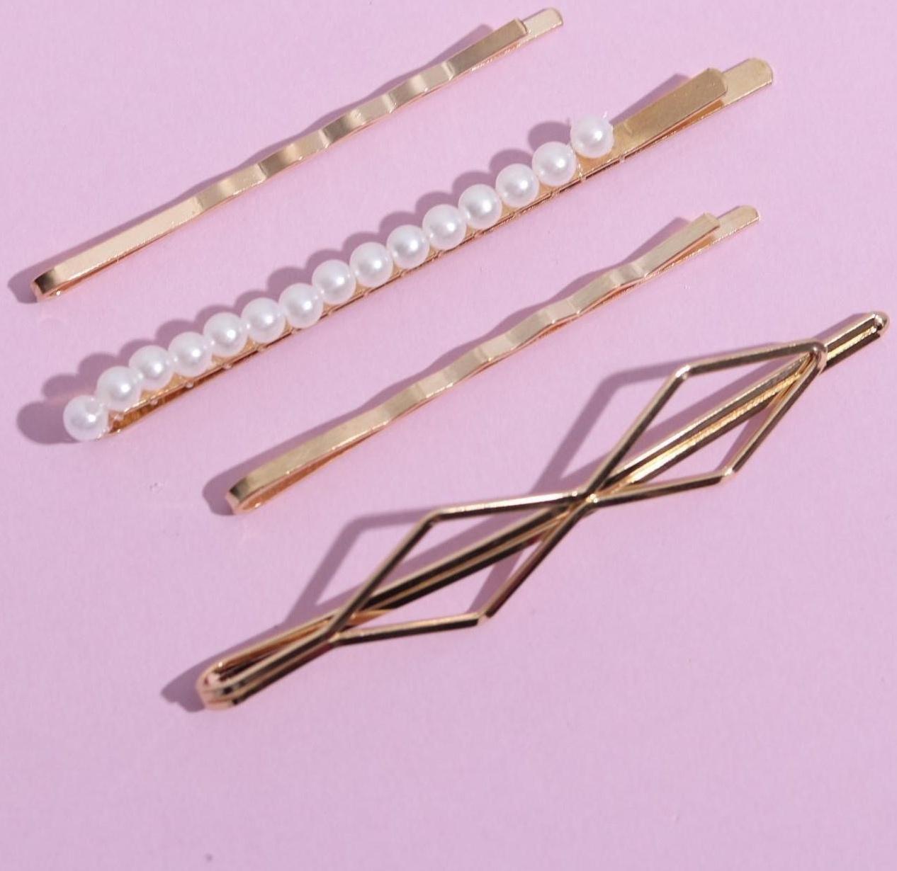 Заколки- невидимки для волос «Украшай мир собой», 4 шт.