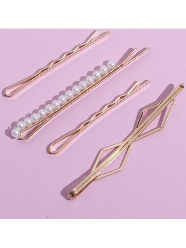 Заколки- невидимки для волос «Украшай мир собой», 4 шт.