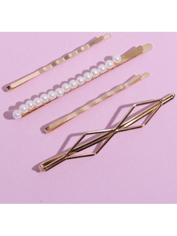 Заколки- невидимки для волос «Украшай мир собой», 4 шт.