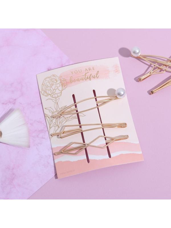 Заколки-невидимки для волос «You are beautiful», 3 шт.