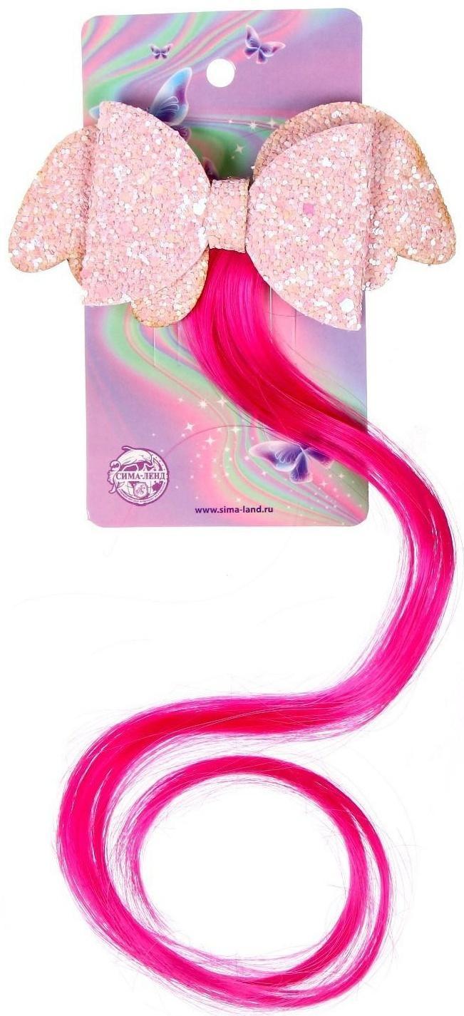 Зажим «Хвостик с бантиком», цвета МИКС