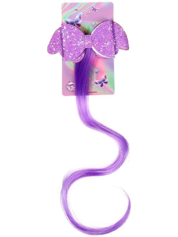 Зажим «Хвостик с бантиком», цвета МИКС