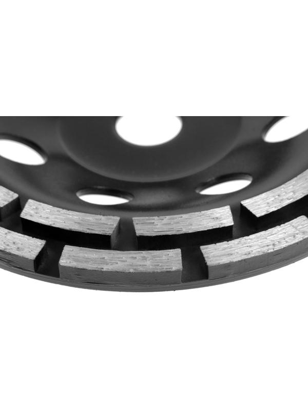 Чашка алмазная зачистная ТУНДРА PRO, повышенный ресурс, двухрядная, 180 мм