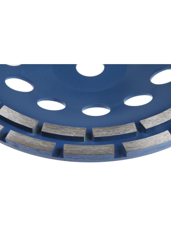 Чашка алмазная зачистная ТУНДРА, двухрядная, 230 мм