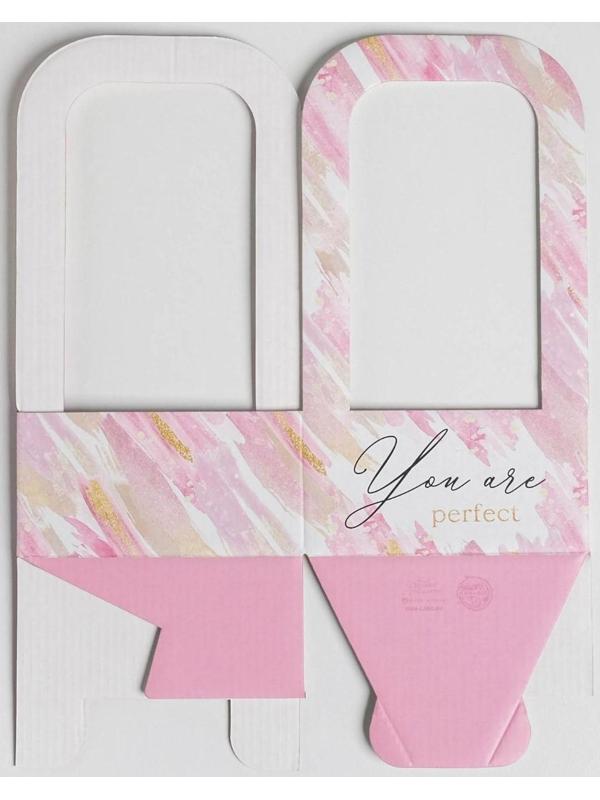 Коробка-переноска для цветов «Акварель», 12 см × 12 см × 22 см