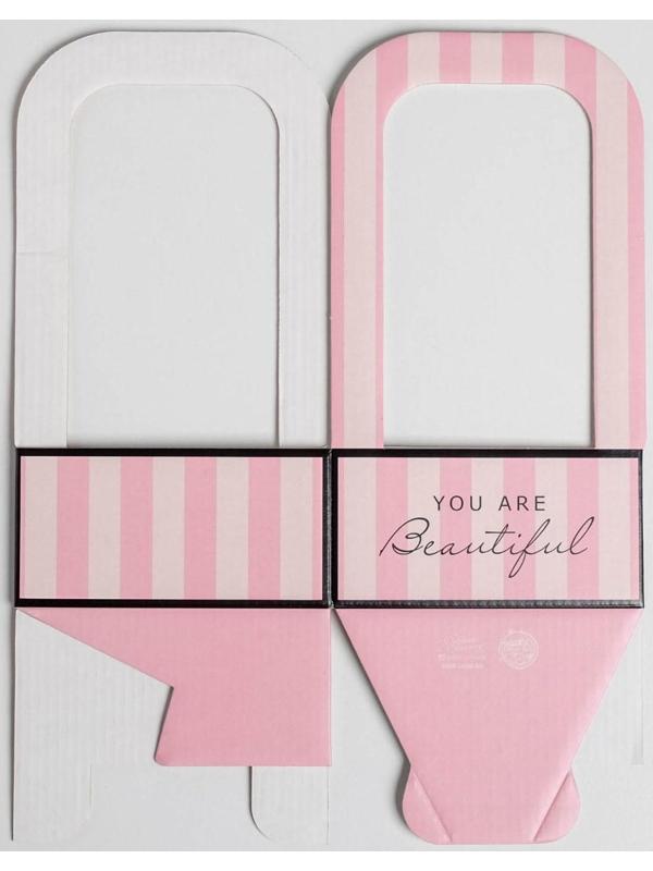 Коробка-переноска для цветов «Розовая», 12 см × 12 см × 22 см