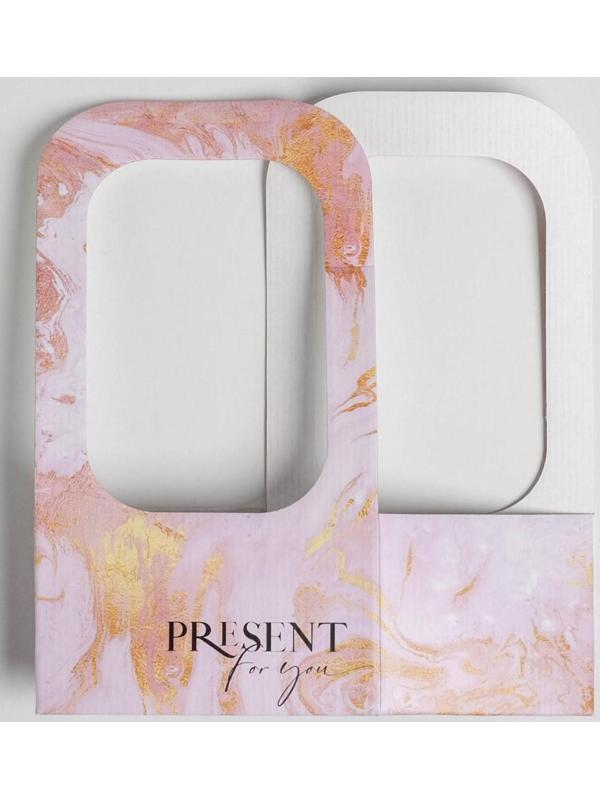 Коробка-переноска для цветов «Мрамор», 17 × 12 × 32 см