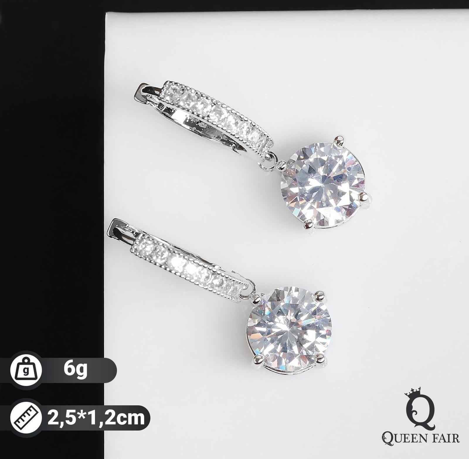 Серьги со стразами 