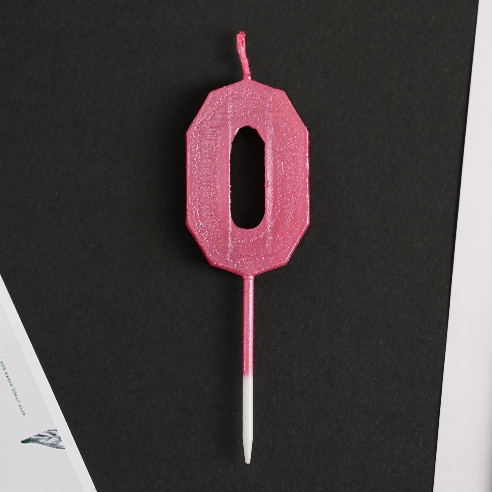 Свеча в торт «0», в пакете, цифра