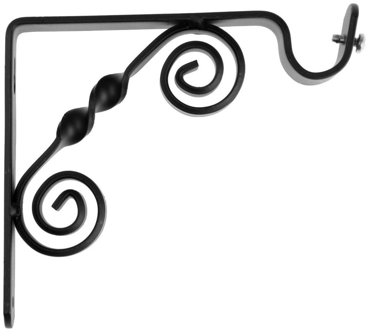 Кронштейн ВИНТАЖ мод.1 D20 однорядный 12 см, черный