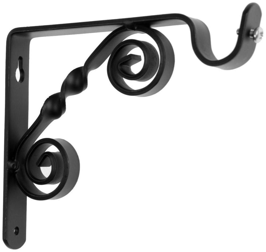 Кронштейн ВИНТАЖ мод.1 D20 однорядный 12 см, черный