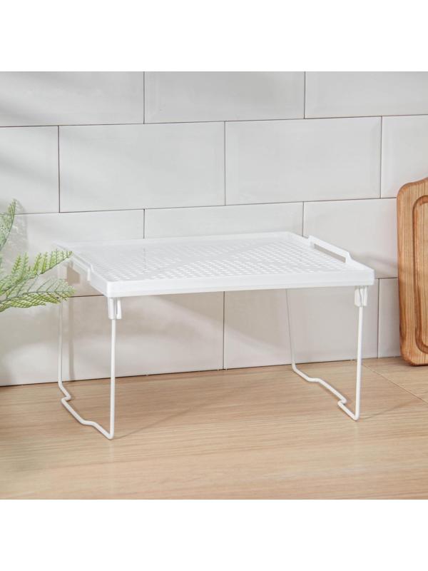 Подставка на металлических ножках «Лофт», 29,5×26×17,2 см, цвет белый