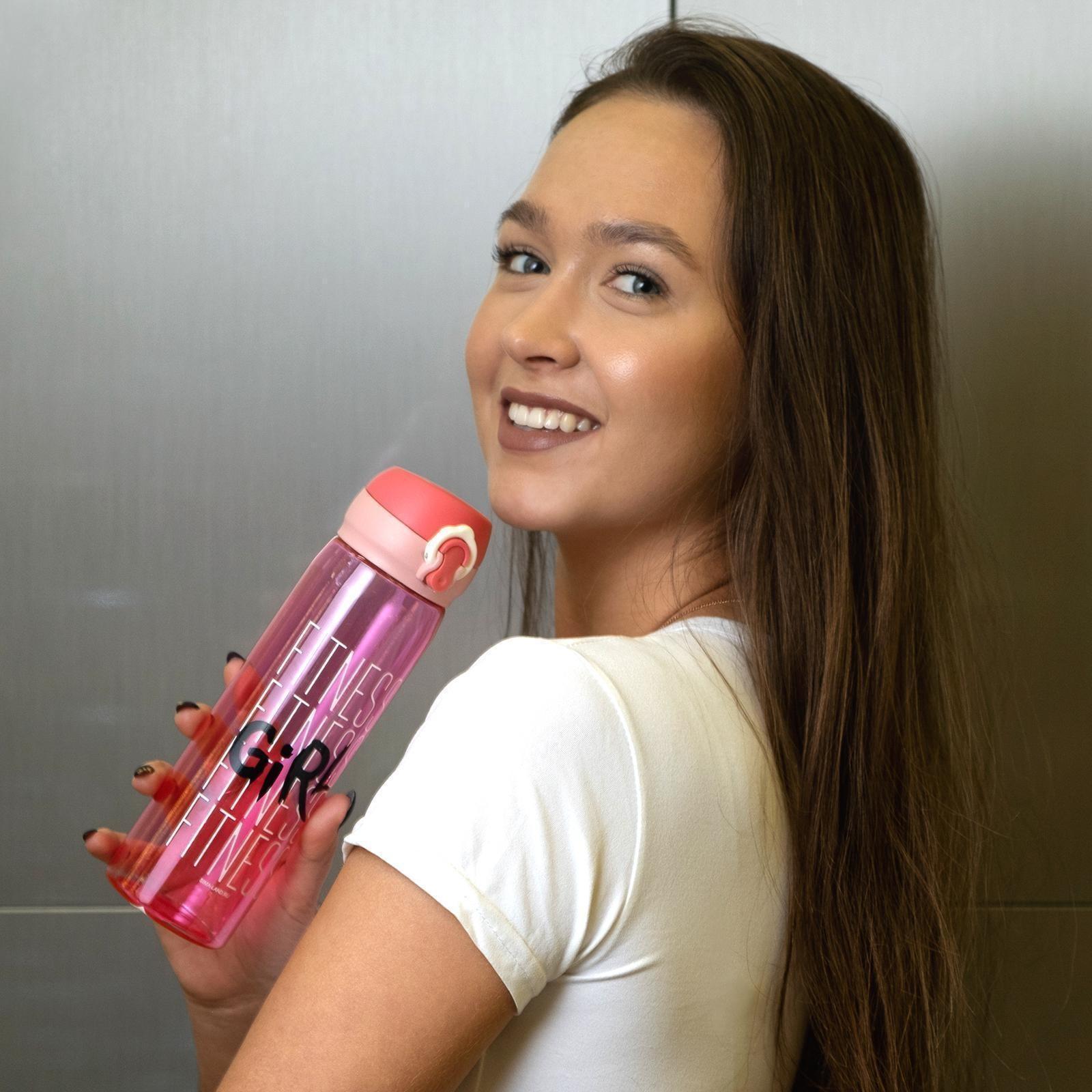 Бутылка для воды Fitness girl, 600 мл