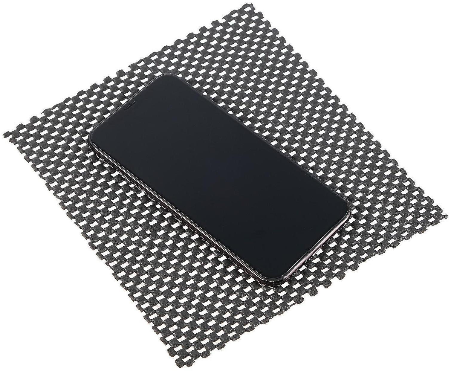 Коврик противоскольязщий 19×16 см, черный