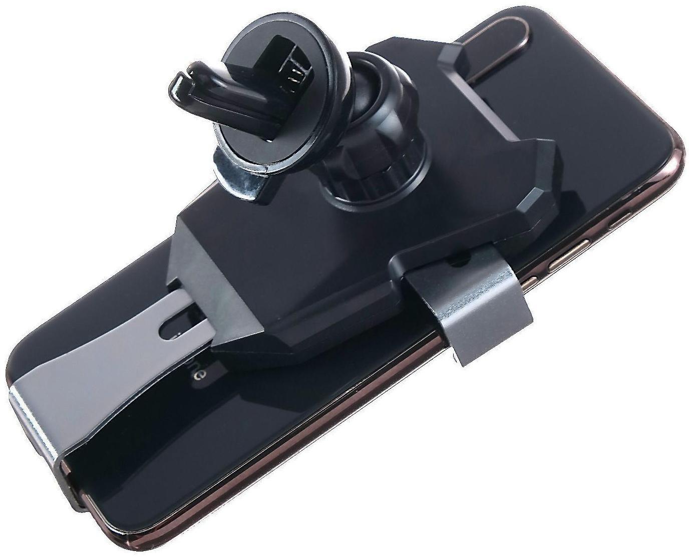 Держатель телефона, самозажимной 6,5-10 см, черный