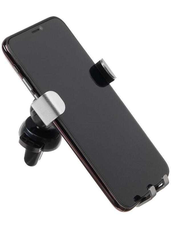 Держатель телефона Cartage, самозажимной 6-9 см, черно-серый