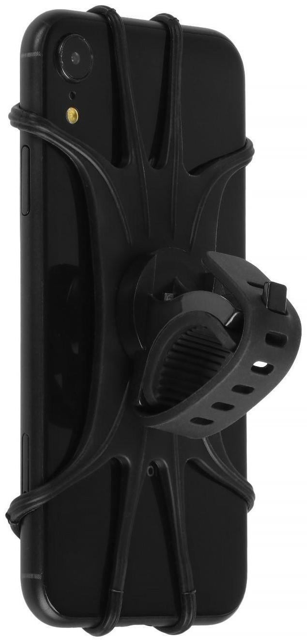 Держатель телефона для мото на руль, вращение 360, черный