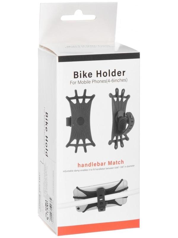 Держатель телефона для мото на руль, вращение 360, черный