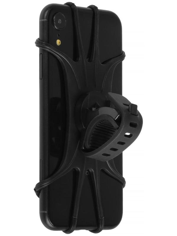 Держатель телефона для мото на руль, вращение 360, черный