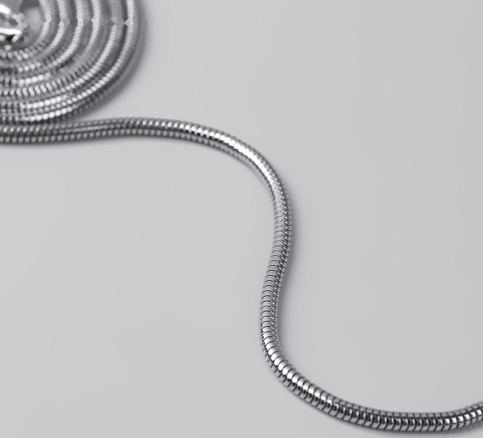 Цепочка для сумки, с карабинами, железная, 3 мм, 120 см, цвет серебряный