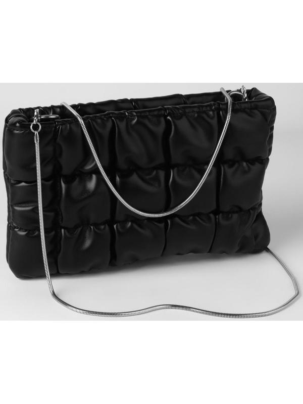 Цепочка для сумки, с карабинами, железная, 3 мм, 120 см, цвет серебряный