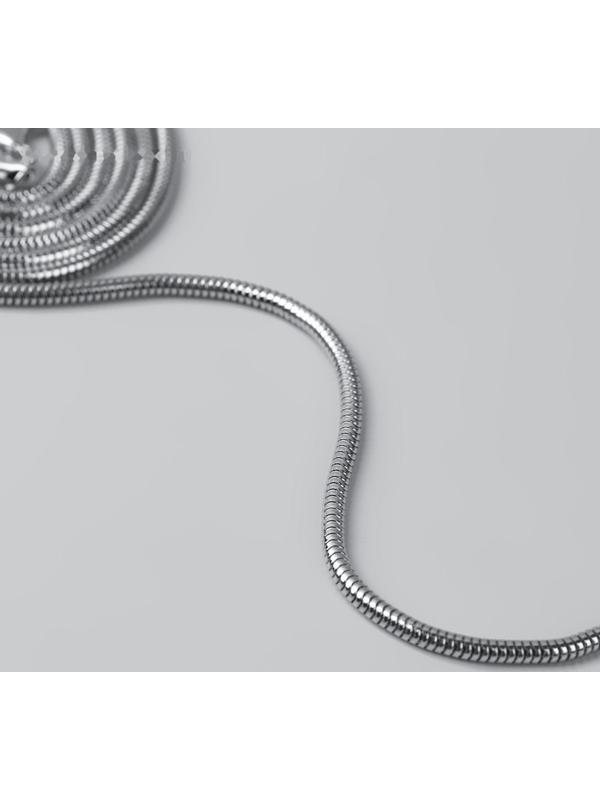 Цепочка для сумки, с карабинами, железная, 3 мм, 120 см, цвет серебряный