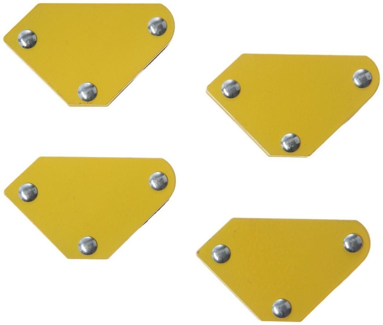 Набор магнитных угольников для сварки ТУНДРА, 45,90,135°, усилие на отрыв 4 кг, 4 шт.