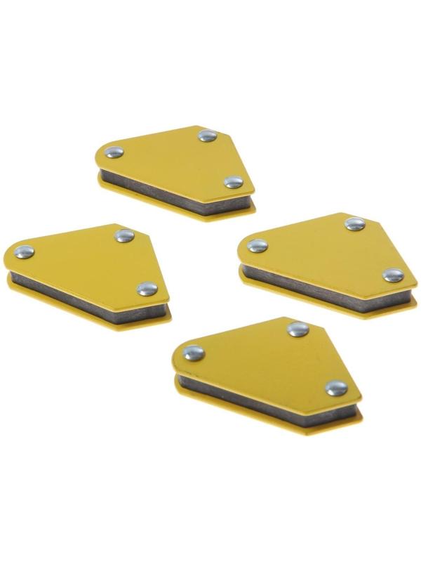 Набор магнитных угольников для сварки ТУНДРА, 45,90,135°, усилие на отрыв 4 кг, 4 шт.