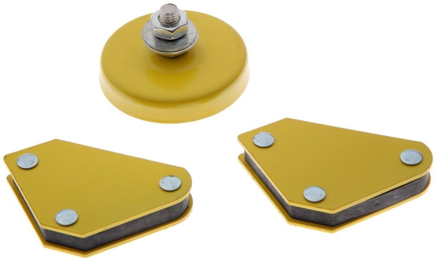 Набор магнитных угольников для сварки ТУНДРА, 45,90,135°, 4 кг, 2 шт. + клемма, 200 А, 7 кг