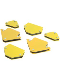 Набор магнитных угольников для сварки ТУНДРА, 30,45,60,75,90,135°, усилие 4 и 11 кг, 6 шт.