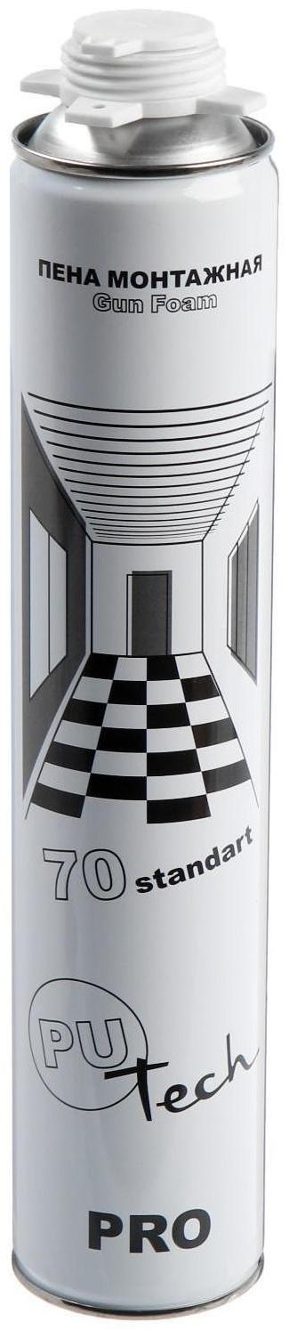 Пена монтажная PUTECH PRO 70 Standart, профессиональная, всесезонная, 900 мл