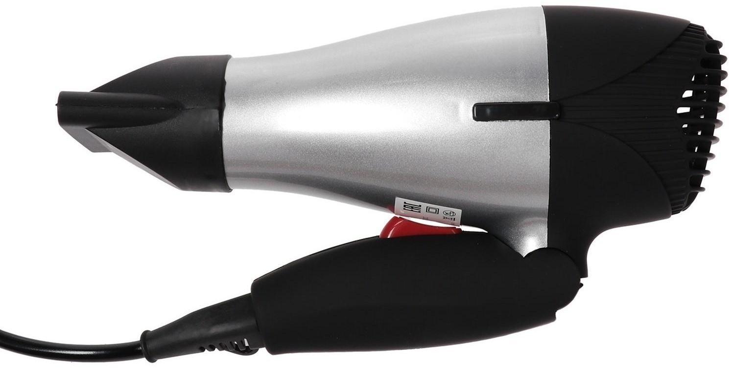 Фен Luazon LF-07, 1200 Вт, 2 скорости, складная ручка, серый