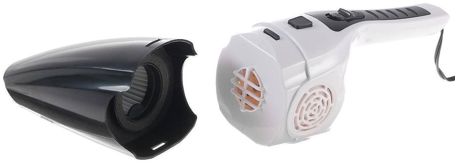 Пылесос автомобильный CARTAGE, 5 насадок, 120 Вт, 12 В, белый