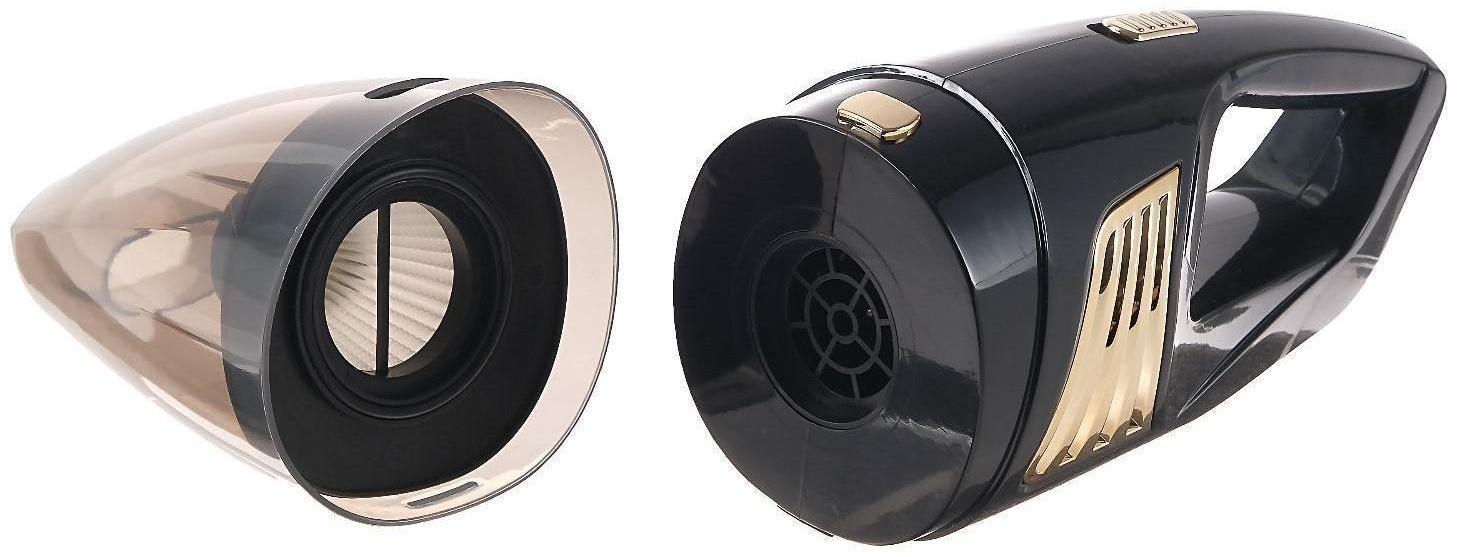 Пылесос автомобильный CARTAGE TURBO, беспроводной, 5 насадок, 100 Вт, 12 В, черный