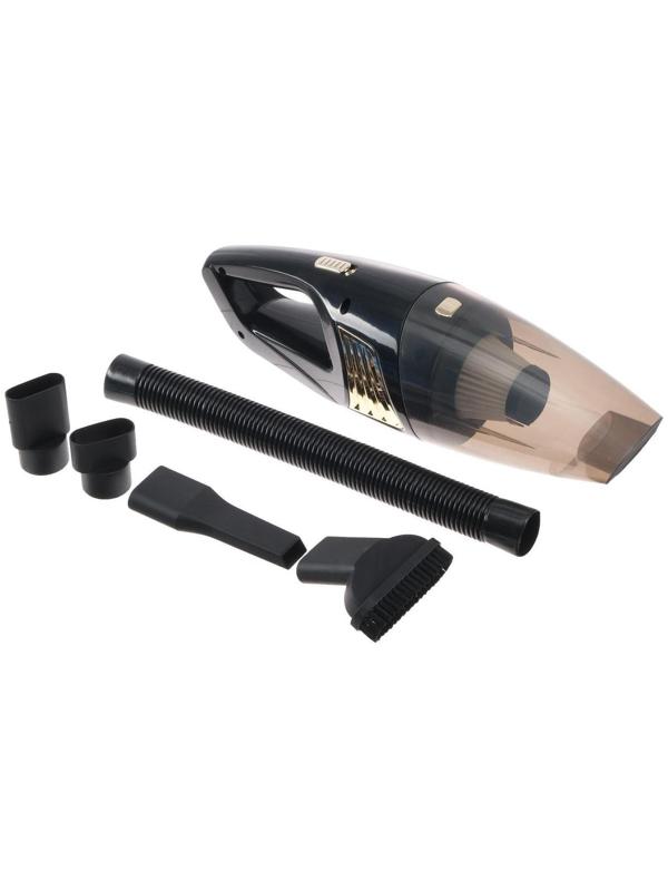 Пылесос автомобильный CARTAGE TURBO, беспроводной, 5 насадок, 100 Вт, 12 В, черный