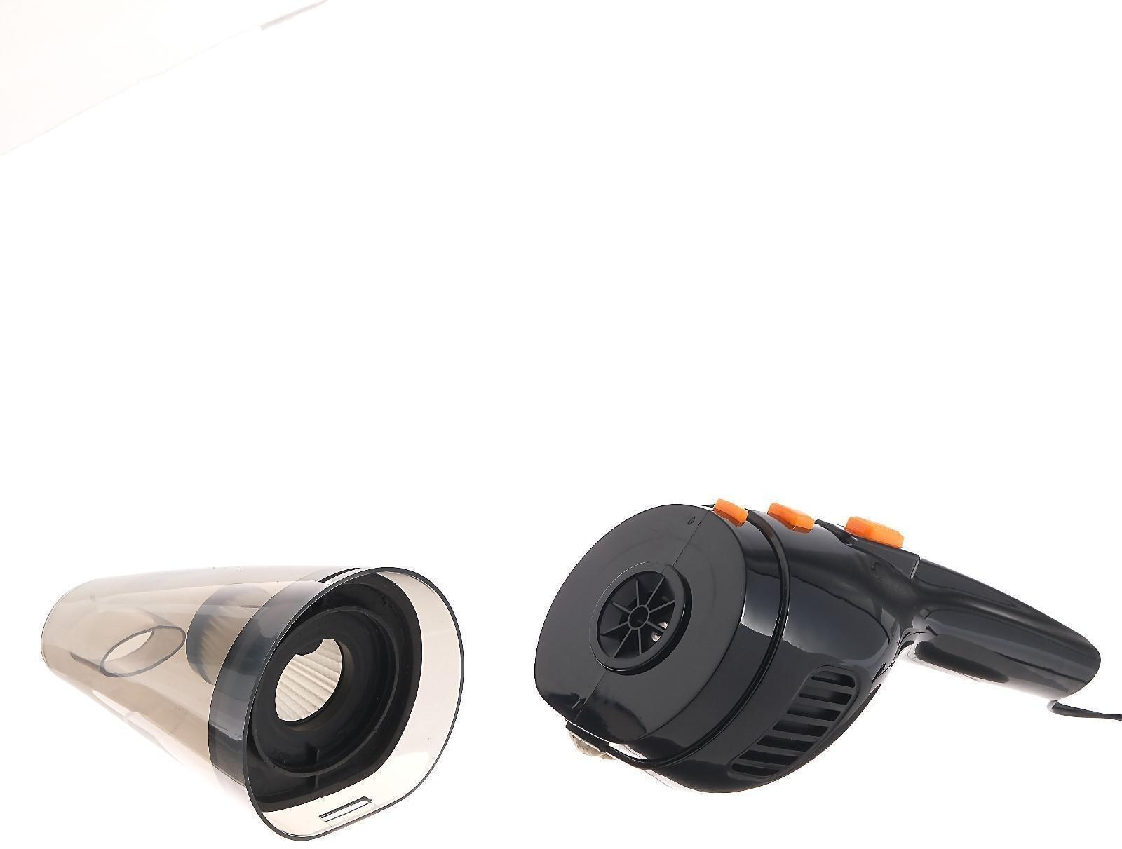 Пылесос автомобильный CARTAGE, 5 насадок, 120 Вт, 12 В, черный