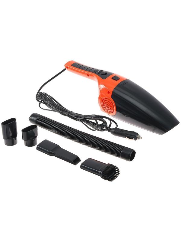 Пылесос автомобильный CARTAGE, 5 насадок, 120 Вт, 12 В, оранжевый