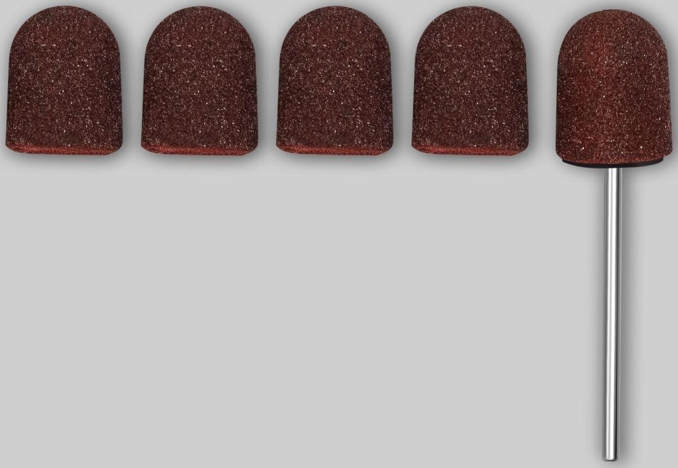 Набор для аппаратного маникюра и педикюра, основа, колпачки 5 шт, d 13 × 19 мм, абразивность 180