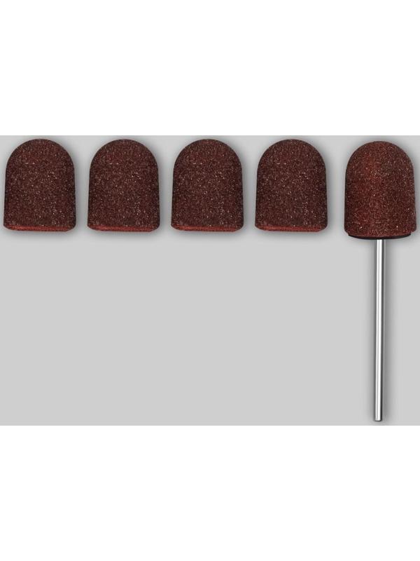 Набор для аппаратного маникюра и педикюра, основа, колпачки 5 шт, d 13 × 19 мм, абразивность 180