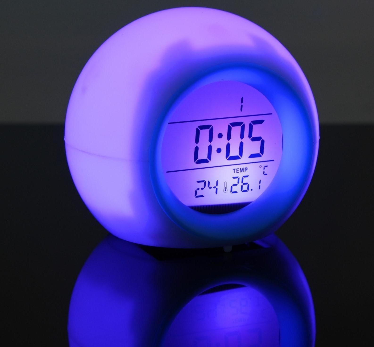 Будильник Luazon LB-11, температура, подсветка, звуки природы, белый