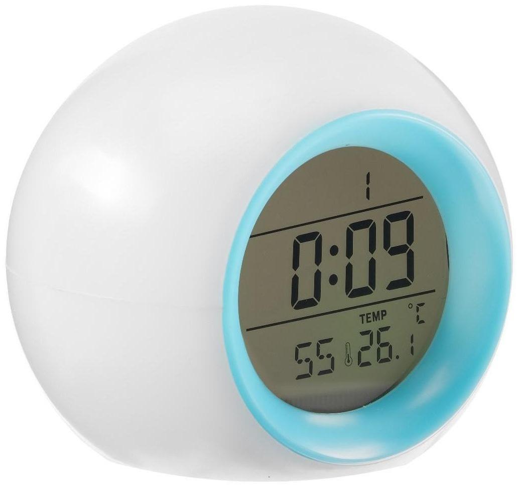 Будильник Luazon LB-11, температура, подсветка, звуки природы, белый