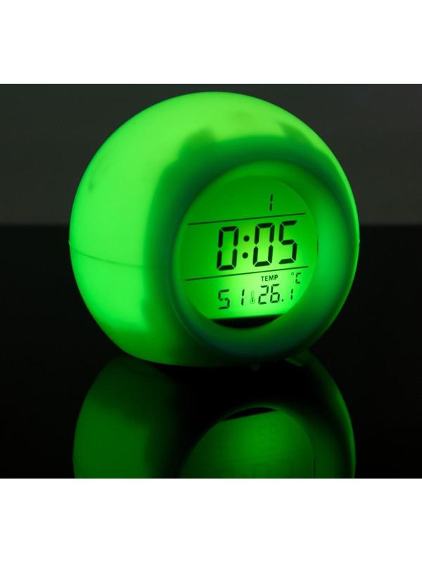 Будильник Luazon LB-11, температура, подсветка, звуки природы, белый