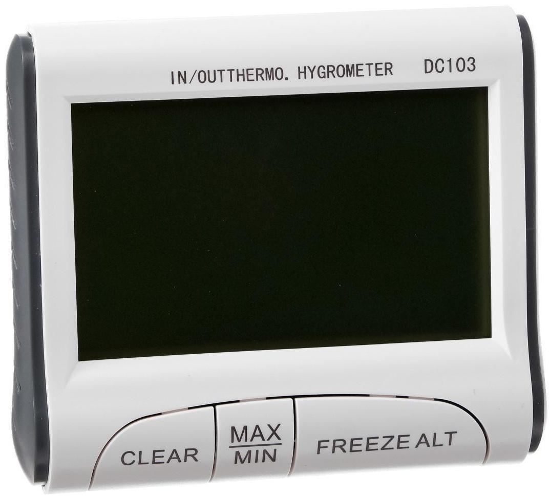 Термометр Luazon LTR-15, электронный, 2 датчика температуры, датчик влажности, белый