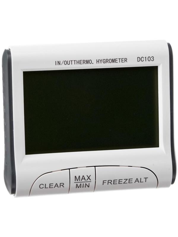 Термометр Luazon LTR-15, электронный, 2 датчика температуры, датчик влажности, белый