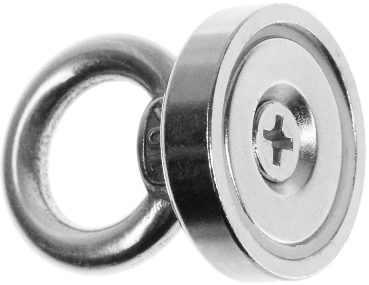 Магнит неодимовый Cartage с петлёй для авто, d 25 мм, сцепление 10 кг