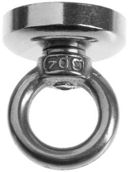 Магнит неодимовый Cartage с петлёй для авто, d 25 мм, сцепление 10 кг