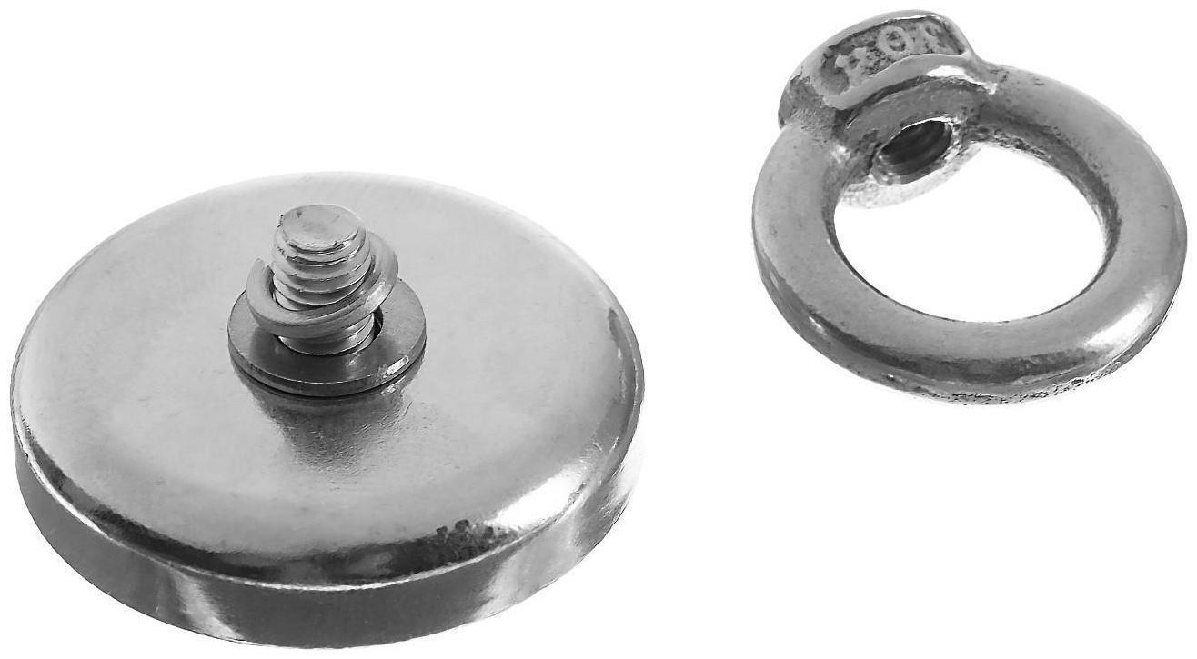 Магнит неодимовый Cartage с петлёй для авто, d 32 мм, сцепление 17 кг